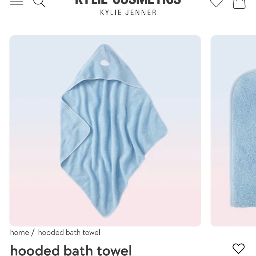 Kylie Cosmetics Soft Blue Hooded Towel
